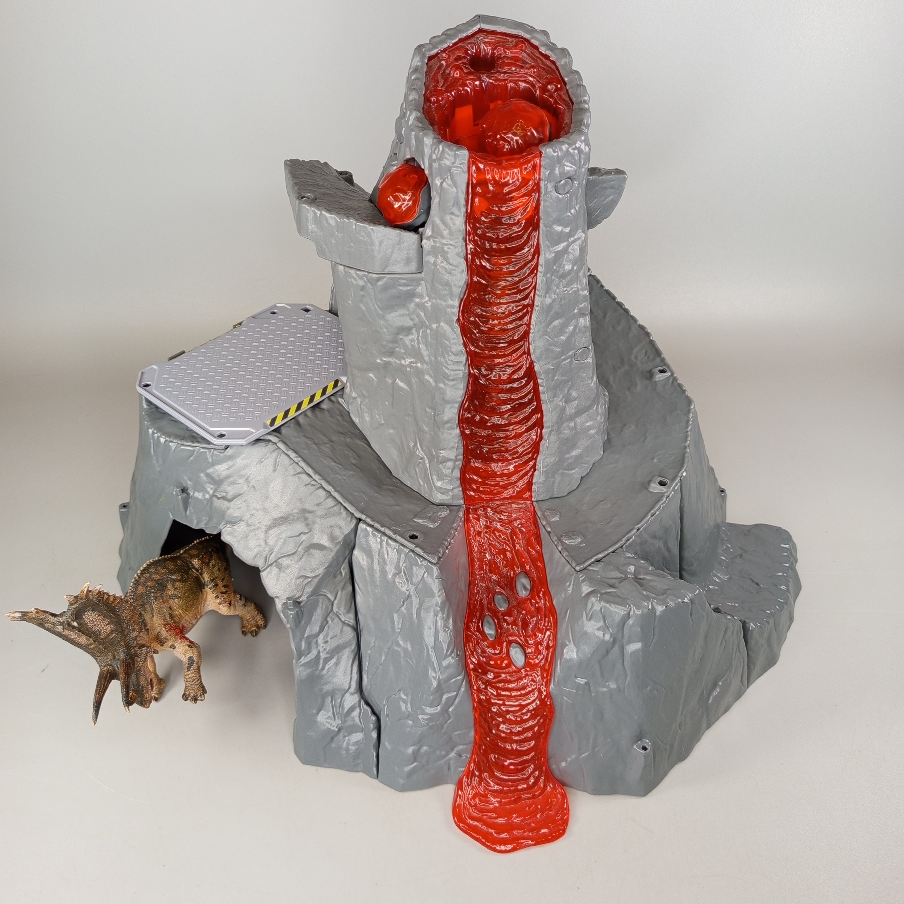 Dinosaurier Vulkan-Spielset – mit Figur, kompatibel mit LEGO